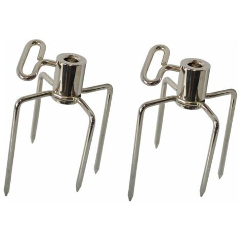 Fourchette de rôtissoire pour barbecue – Lot de 2 – Broches effilées pour insertion facile – Capacité accrue pour tiges 8 mm (1/5)