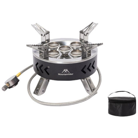 Réchaud à gaz mini portable extérieur ,Réchaud de Camping à Gaz,11800 W Coupe-Vent pour Camping/Randonnée/Pique-Nique (1/5)