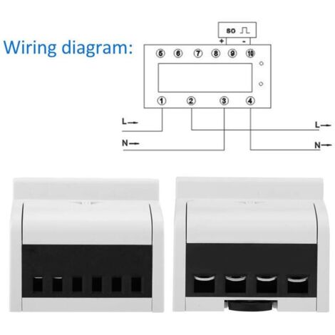 Compteur électrique Horaire 0-99999.99h – 220-240V, 0,3W, Câblage Simple, Shanrya