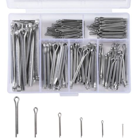 230 Pièces Goupilles Fendues en Acier Inoxydable M1 M2 M2.5 M3 M4 M5 Goupille de Retenue Assortiment Kit avec Boîte de Rangement (1/5)