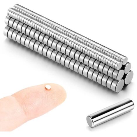 200 Mini Aimants - Petits Aimants Ronds - 100pcs 3X1mm, 50pcs 4x2mm, 50pcs 5x2mm Aimants en Néodyme Aimants en Terres Rares