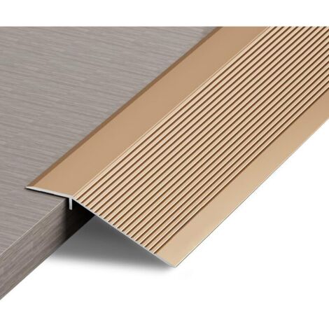 Bandes de transition de sol, bandes de seuil, rampes pour carrelage et sols composites, disponibles en hauteurs de 10 à 35 mm (or, 0,9 m).