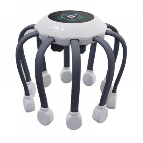 Appareil de massage de tête entièrement automatique, détend la tête, favorise le drainage lymphatique, connexion Bluetooth, modèle de luxe/vibration-minuterie-lumière rouge-Bluetooth-application (1/5)