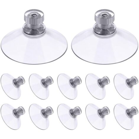 Lot de 30 ventouses 41 mm – Écrous moletés pour fixation sécurisée – Matériau plastique durable – Charge maximale 2 kg – Transparentes pour surfaces lisses (1/5)