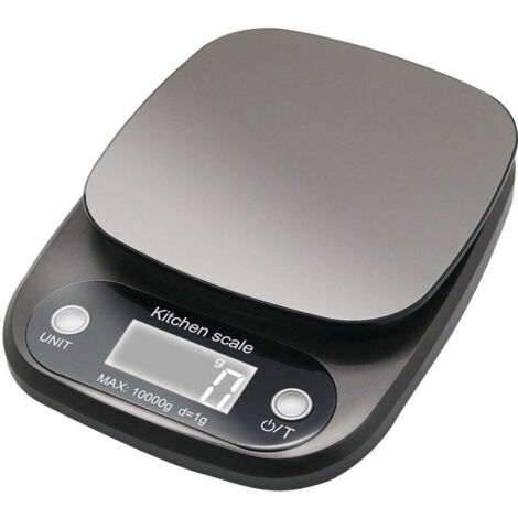 Balance de Cuisine 10kg/1g Electronique Haute Précision Domsique Aliment Grand Écran LCD pour Câteau/Tarte/Biscuit Professionnelle (1/5)