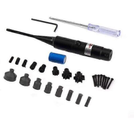 Calibrateur laser rouge, calibrateur en alliage d'aluminium, calibrateur laser sans rotation avec 18 adaptateurs, dispositif de visée transfrontalière.