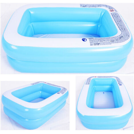 Piscine gonflable enfant 128x85x45cm – Parois latérales extra larges – Construction poutre en I pour stabilité – Vanne de vidange intégrée (1/2)