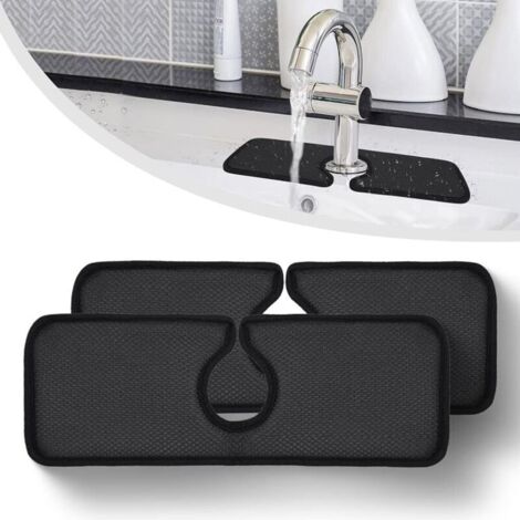 Tapis de robinet de cuisine évier de cuisine Splash Guard Tapis d'évier de cuisine Robinet Splash Guard Robinet Splash Catcher évier Splash Guard Derrière le robinet évier,2PCS (46×10CM ) (1/5)