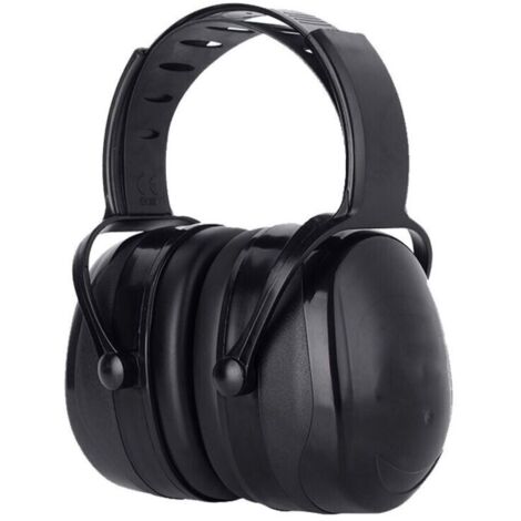 Casque antibruit confortable et réglable pour adultes avec atténuation SNR de 38 dB pour les environnements bruyants ou stressants - Noir (1/5)