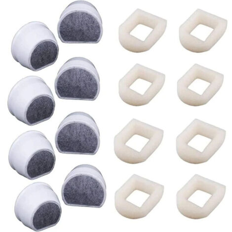 Pré-filtre en mousse et filtre à charbon filtre de fontaine à eau pour chat compatible avec la fontaine INOX 360 Avalon Pagoda et la fontaine filtre de fontaine à eau pour animaux de compagnie (paquet (1/5)