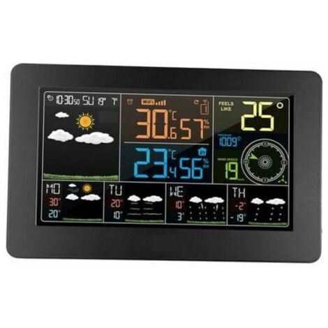 Station météo WiFi multifonction – Température extérieure, humidité intérieure, pression barométrique – Écran numérique, alerte gel, connexion smartphone