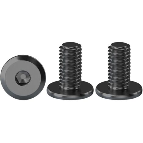 20 Pièces Vis à Tête Plate Avec Six Pans Creux Noir M6 X 10 mm Boulons à Tête Plate Hexagonale en Acier Inoxydable A2 V2A Vis à Tête Cylindrique Hexagonale à Bride Boulons Allen (1/5)