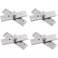 Charnières Pivot Porte à Rotation Cachée de 360 Degrés 4 PCS Pivot Hinge for Door Charnière de Porte Supérieure Inférieure en Bois à Charnière en Acier Inoxydable épaissies pour Armoire Fenêtre Porte