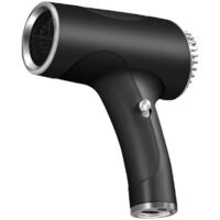 Sèche-cheveux sans fil, sèche-cheveux à batterie rechargeable, petit sèche-cheveux compact, séchage rapide pour hommes et femmes, 2600 mAh (Noir)