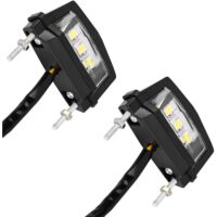 Feu de Plaque d'Immatriculation 12V Universel Feu de Plaque d'Immatriculation LED Moto Feu de Plaque d'Immatriculation Arrière Blanc (2 Pcs)