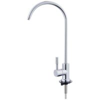 Robinet de cuisine, robinet de cuisine à bec haut pivotant à 360°, robinet de cuisine à poignée unique, robinet de cuisine à eau froide unique à connexion rapide en 2 minutes, évier de cuisine-TONCHEA