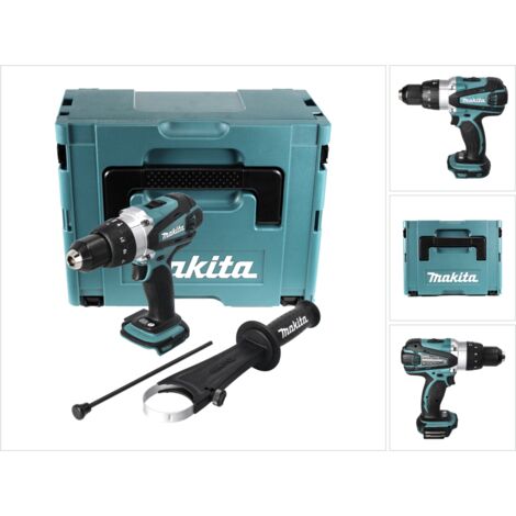 Makita DHP 458 ZJ Taladro atornillador percutor a batería 18V / 91 Nm + Maletín Makpac - Sin batería, sin cargador incluidos