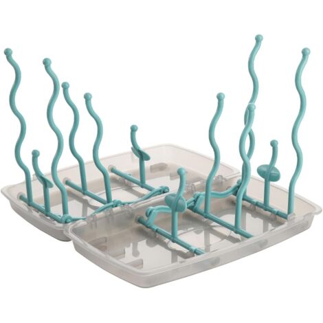 Babyflaschen-Abtropfgestell, Babyflaschen-Abtropfgestell, Trockengestell, Babyflaschenhalter, Babyflaschen-Zubehör, BPA-frei (blau)