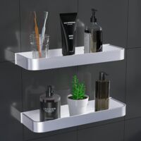 2er Set Duschregal ohne Bohren - ohne Bohren - selbstklebendes Regal - Duschkorb - Reaktionsabbildung. Wandregal aus Aluminium - für Bad, Küche - für Dusche Marke: Bestdon