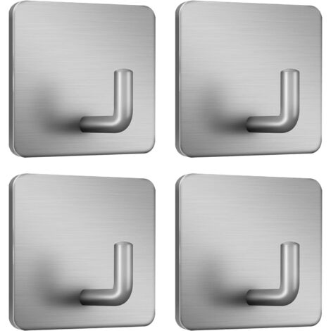 Ganci Adesivi In Acciaio Inox LACHILL – Impermeabili, Resistenti Fino A 6,8 Kg, Confezione Da 4, Colore Nero - 4