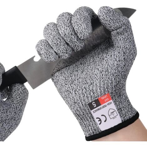 Guanti da lavoro resistenti al taglio, protezione di livello 5 e guanti di sicurezza certificati EN388 per bambini e donne, guanti da taglio per sgusciare le ostriche, cucinare, giardinaggio, fai da t