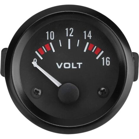 SUNXURY, voltmetro universale per auto da 12 V, indicatore di tensione da 52 mm/2 pollici, 8-16 V BX100007 (1/5)