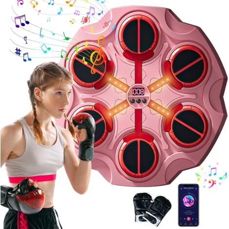 Macchina da boxe musicale, nuova macchina da boxe intelligente da parete del 2024 - Bluetooth con guantoni da boxe per adulti e bambini, 9 velocità e modalità conto alla rovescia (1/5)