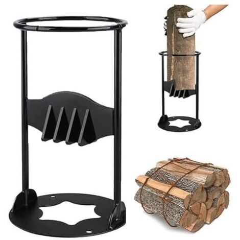 Spaccalegna manuale per legna da ardere, cuneo in ghisa per legna da ardere, nero (21 cm-31 cm)