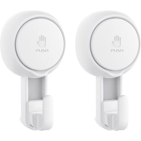 Ganci a ventosa per doccia, ganci a ventosa resistenti (confezione da 2) Ganci per doccia impermeabili per luffa, accappatoio, asciugamano Ganci a ventosa riutilizzabili per bagno e cucina