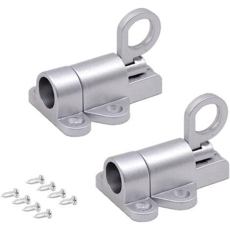 Cerradura automática de aluminio para puerta, 2 pestillos de resorte, cerradura de rebote, cerradura autoblocante, para puertas de balcón, puertas de jardín, ventanas y puertas de armario.