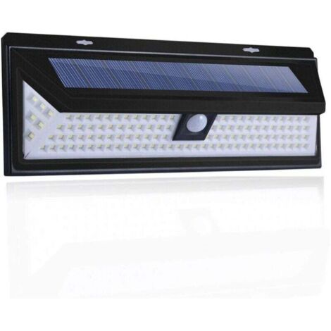Lámpara solar de pared de 118 LED, 1000 lúmenes, sensor de movimiento PIR, IP65, impermeable, para exteriores y jardín. (1/5)