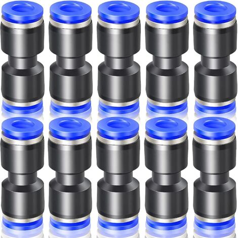 Auspicious - 10 piezas de conectores rectos azules de 12 mm de diámetro exterior (pu-12) (1/5)