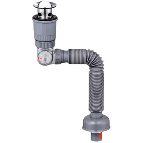 Desagüe completo para fregadero, antiolor y retráctil, apto para tuberías de 40/50 mm. (1/5)