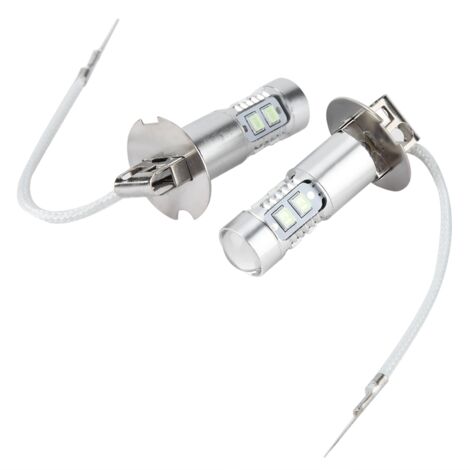 SUNXURY - Kit de 2 bombillas LED para faros delanteros de coche, 100 W, 1200 LM, 8000 K, luz antiniebla, luz de circulación diurna, para H3 (1/5)