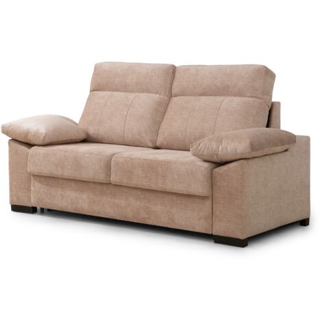 Sofa Cama 3 plazas con Colchón 140x190  Sistema apertura italiana  Color tapizado Beis