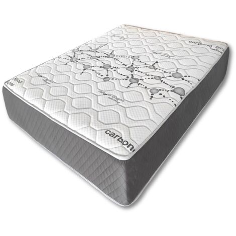 Colchón 90x190 Viscoelástico 30cm Anti-Stress Carbono-Grafeno Ideal para Personas con Dolores de Espalda Alta Firmeza Alta gama