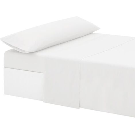 Juego de Sábanas Blancas 3 Piezas Cama 105cm Tacto Extrasuave Descansin (1/4)