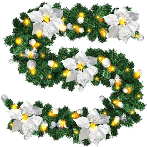 Ghirlanda Natalizia Luminosa Satinata 360cm – Fitta, Con Bacche E Pigne – Best Artificial Deluxe