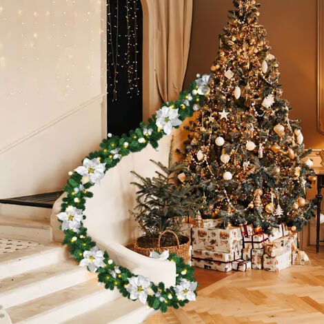 Ghirlanda natalizia decorativa con luci a piede per lampadari da esterno