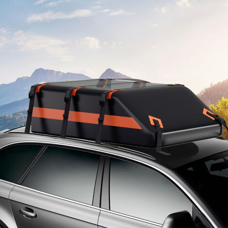 Randaco Borsa da tetto auto 550L 132x101x42 cm impermeabile 700D con 8 cinghie regolabili e fissaggio sicuro