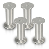 4X Gambe della mobilia 10CM Lega di alluminio Gamba di supporto del divano Gamba regolabile dell'armadio Gamba dell'armadio Gamba del divano Gamba del letto