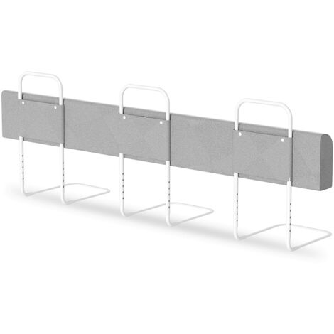 Randaco Bettgitter Bettschutzgitter 5-Loch Höhenverstellbar 180cm Rausfallschutz Bett, Kinderbettgitter, Babybettgitter Sicher, Einfach zu Montieren, Grau