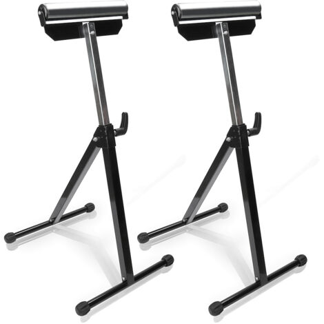 ROSEJANE 2er-Set Rollenböcke – Höhenverstellbar 68–108 Cm, Klappbar, Mit Gummifüßen, Belastbar Bis 60 Kg Pro Ständer – Ideal Für Säge- Und Werkbänke