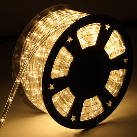 Randaco LED Lichtschlauch Außen Innen,240 LEDs Wasserfest LED Schlauch,Partylicht Dekobeleuchtung Weihnachten,WarmWeiß 50m