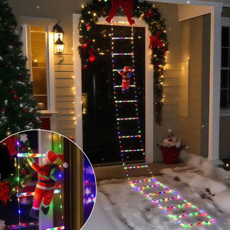 Randaco LED-Weihnachtsmann-Licht für außen und innen, multifunktionale Weihnachtsdekoration mit 8 steuerbaren Modi per Fernbedienung,Bunt und RGB (3 m) (1/5)