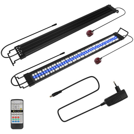 Randaco 120-150cm Lámpara LED para acuarios, RGB con control remoto inalámbrico Luz LED Impermeable para Acuarios