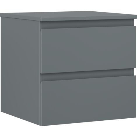Mexen Orio mueble de ba帽o bajo lavabo de 50 cm con encimera, 2 cajones, grafito mate - 91A10-05047-2-BFFC66 (1/5)