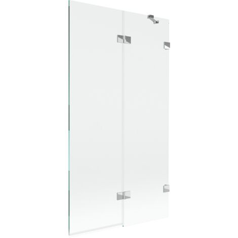 Mexen Lunar, mampara de ba帽o de 2 alas derecho 100 x 150 cm, transparente, cromo - 897-100-100-01-00-P (1/5)