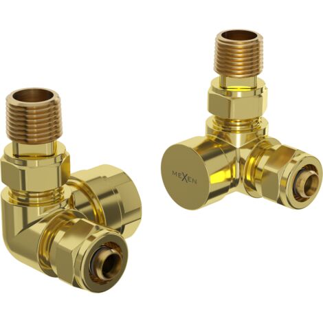 Mexen Uni-Term v谩lvulas de radiador axiales, doradas - W903-000-50 (1/3)