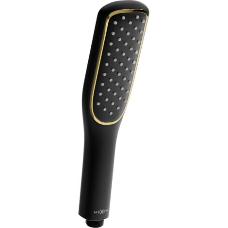 Mexen R-49 manija de ducha de 1 funci贸n, negra/oro - 79549-75 (1/2)